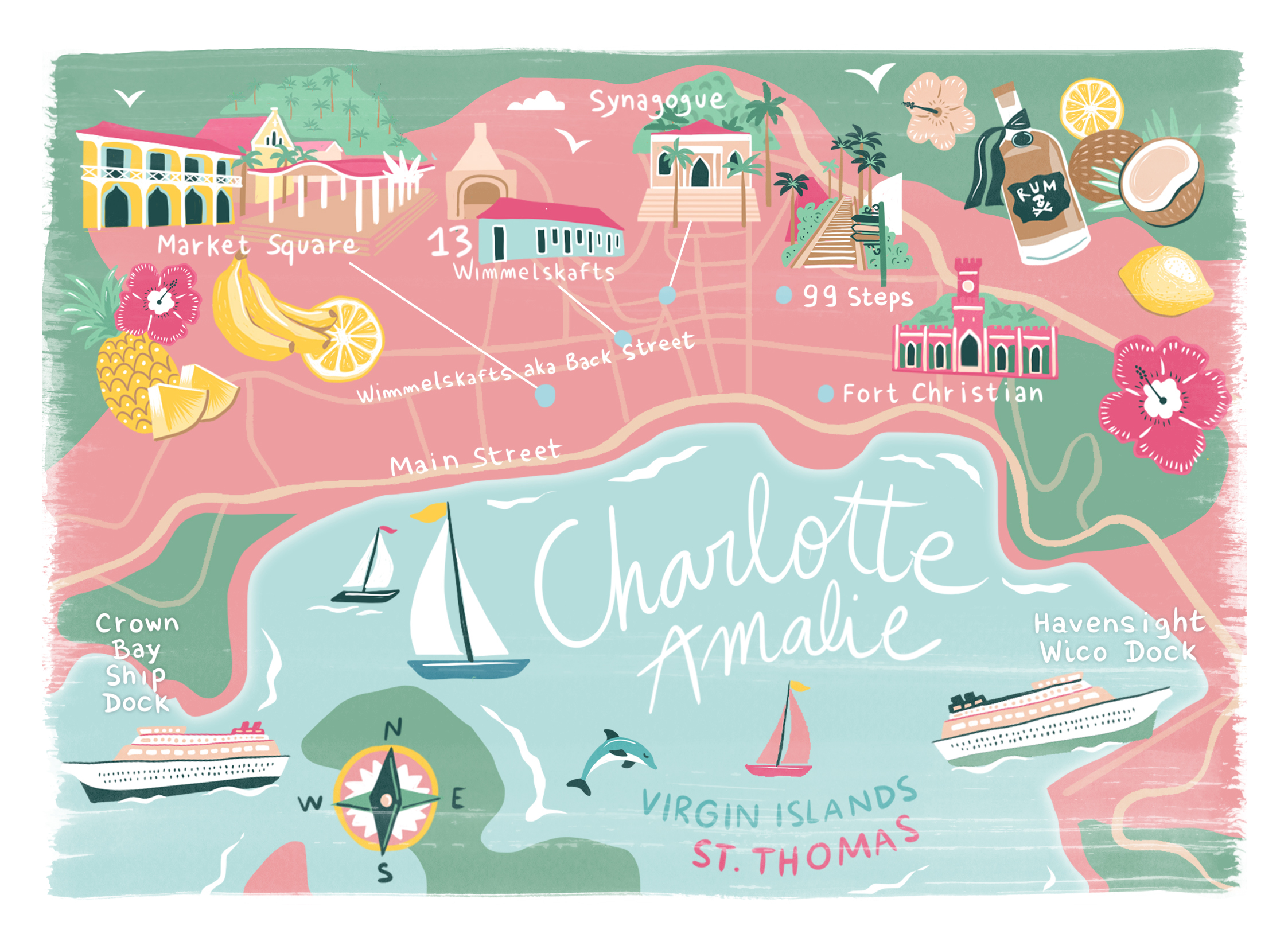 map of historic charlotte amalie