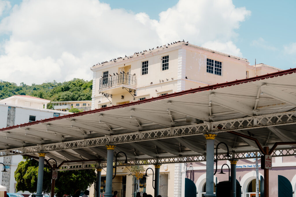 market square in historic st thomas